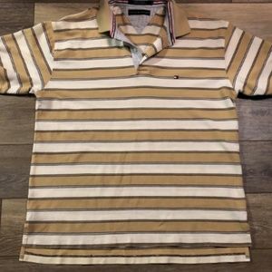 Tommy Hilfiger polo shirt Size Men XL Tan Striped